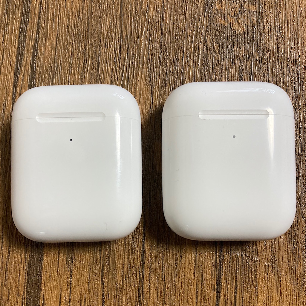 AirPodsの充電ケース、本物と偽物の比較