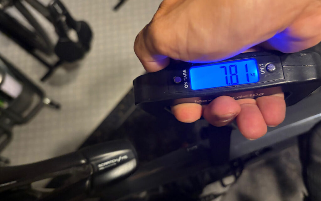 リアクト9000の実測重量7.81kg